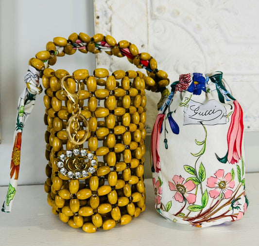 Serenity Beaded Sack Line - Floral - Jagged Leather