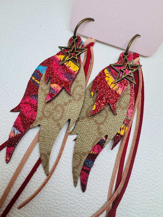 A Christmas Designer Kiss - Jagged Leather Handmade Jewelry