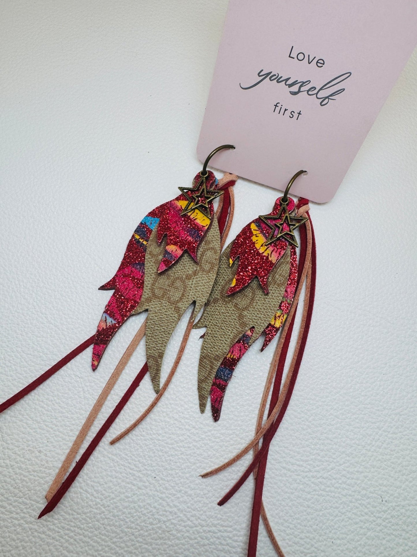 A Christmas Designer Kiss - Jagged Leather Handmade Jewelry