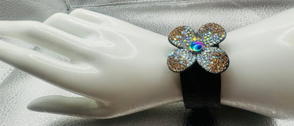 Brown Luxury Upcycled Leather Cuff