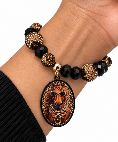 Leopard Bougie Horse Bracelet