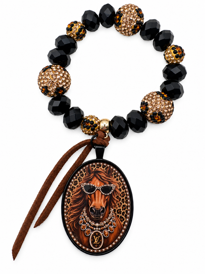Leopard Bougie Horse Bracelet
