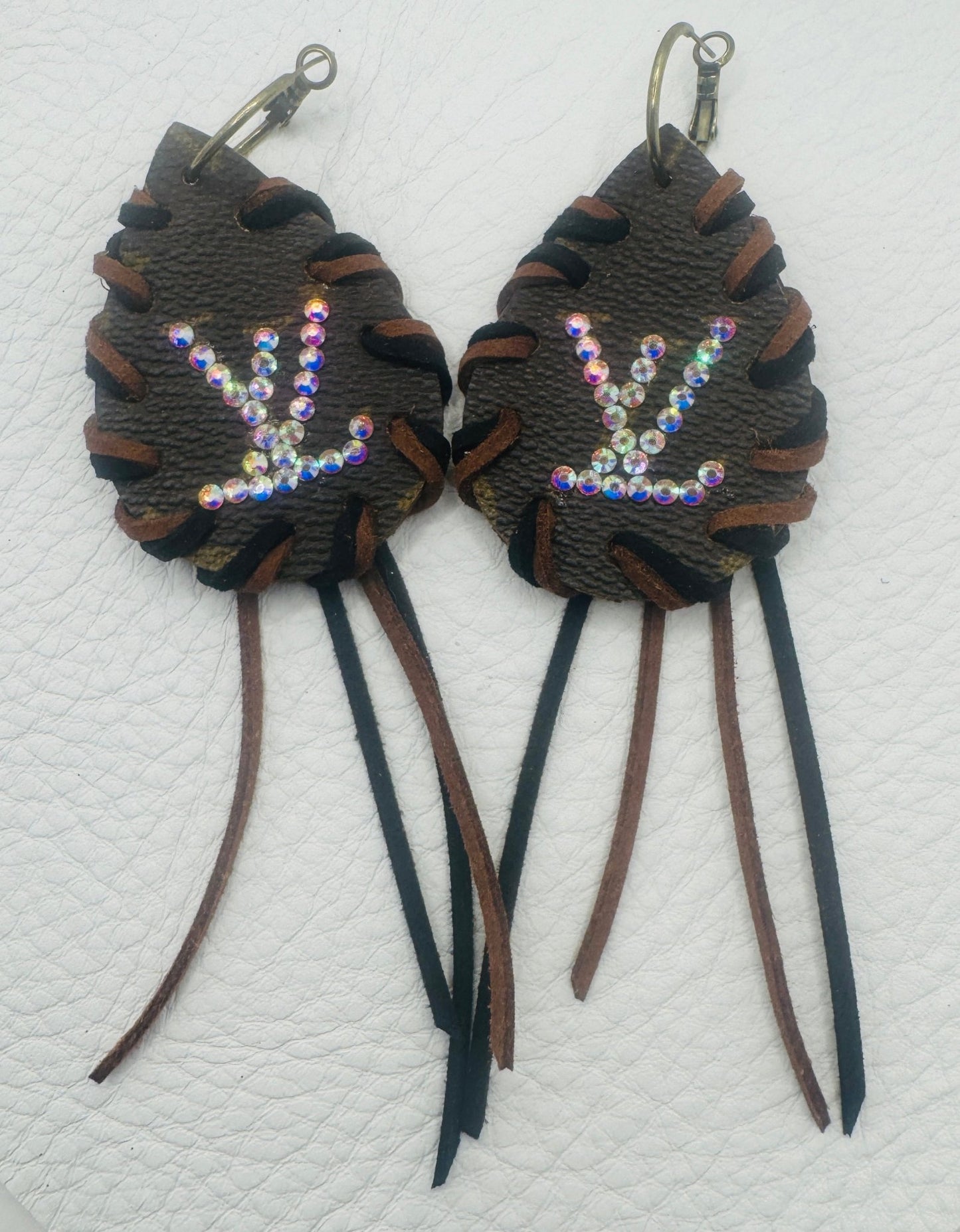 Designer Earrings: - Jagged Leather