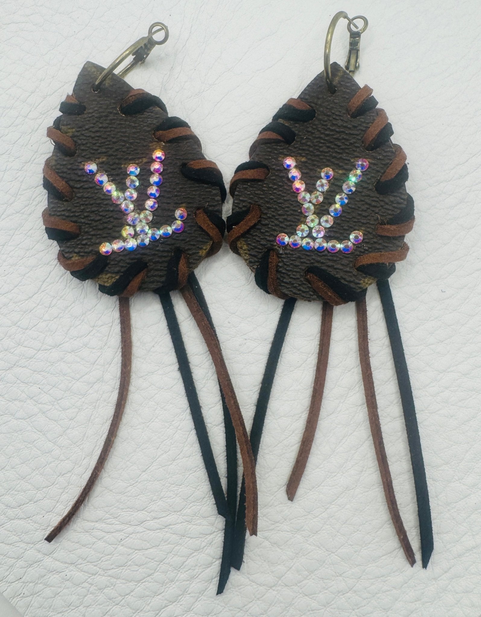 Designer Earrings: - Jagged Leather