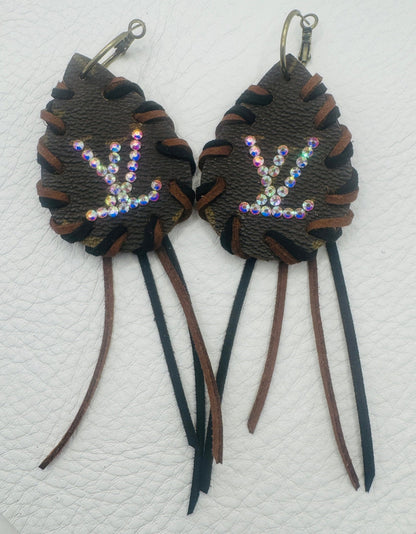 Designer Earrings: - Jagged Leather