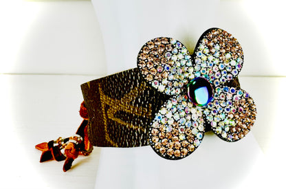 Brown Luxury Upcycled Leather Cuff