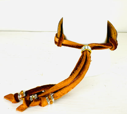 Brown Luxury Upcycled Leather Cuff