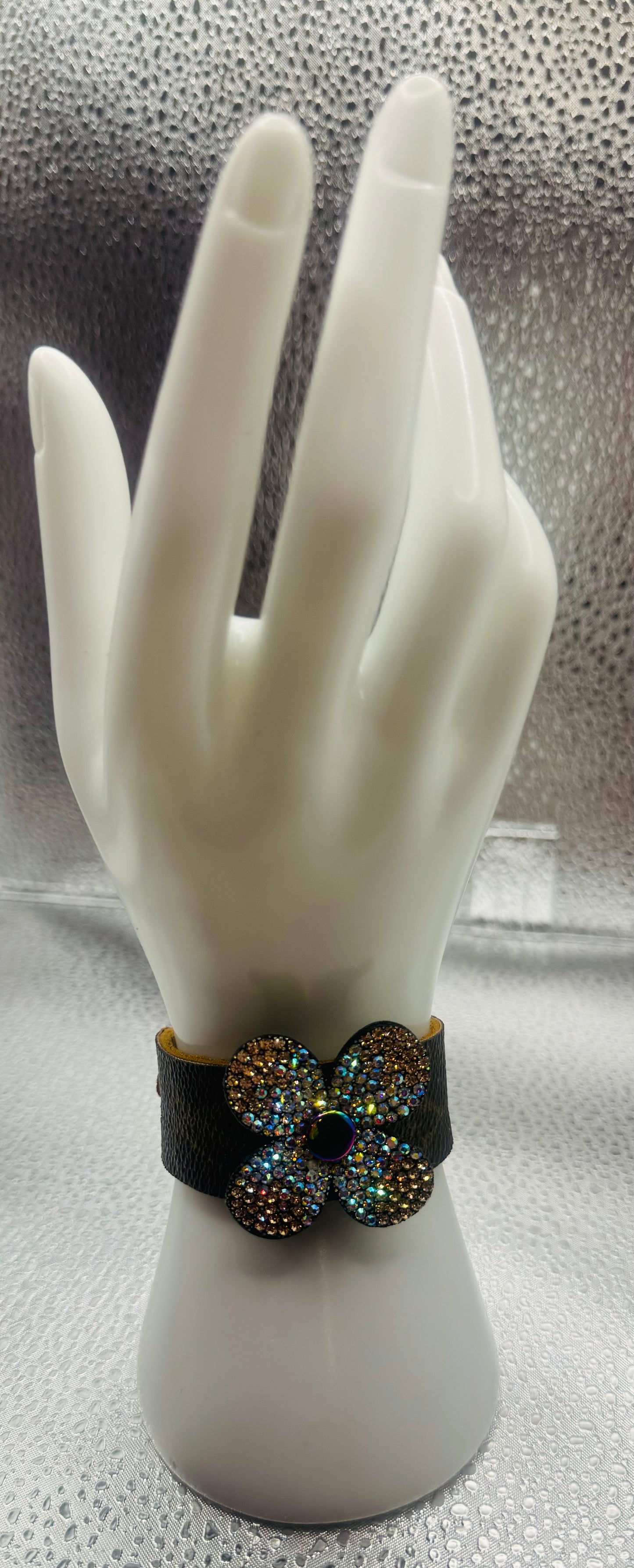 Brown Luxury Upcycled Leather Cuff