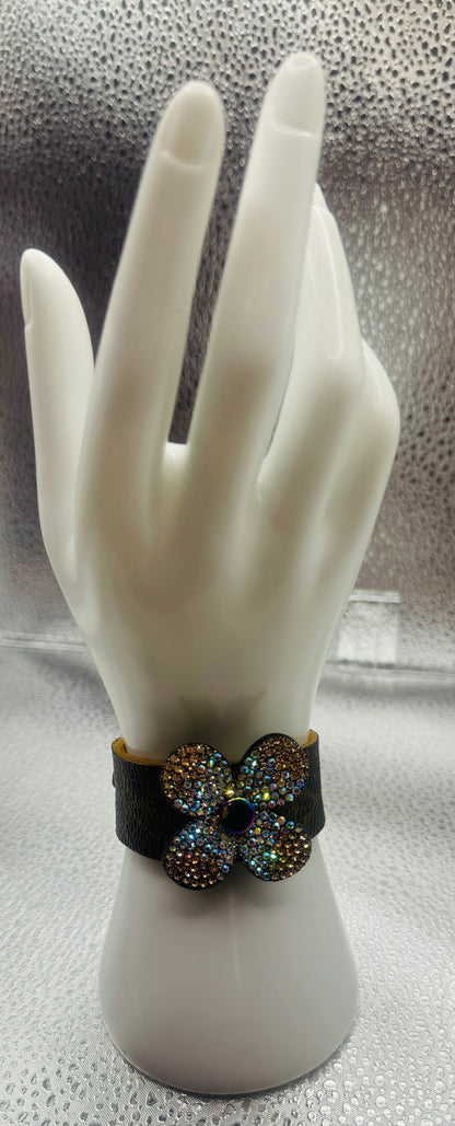 Brown Luxury Upcycled Leather Cuff