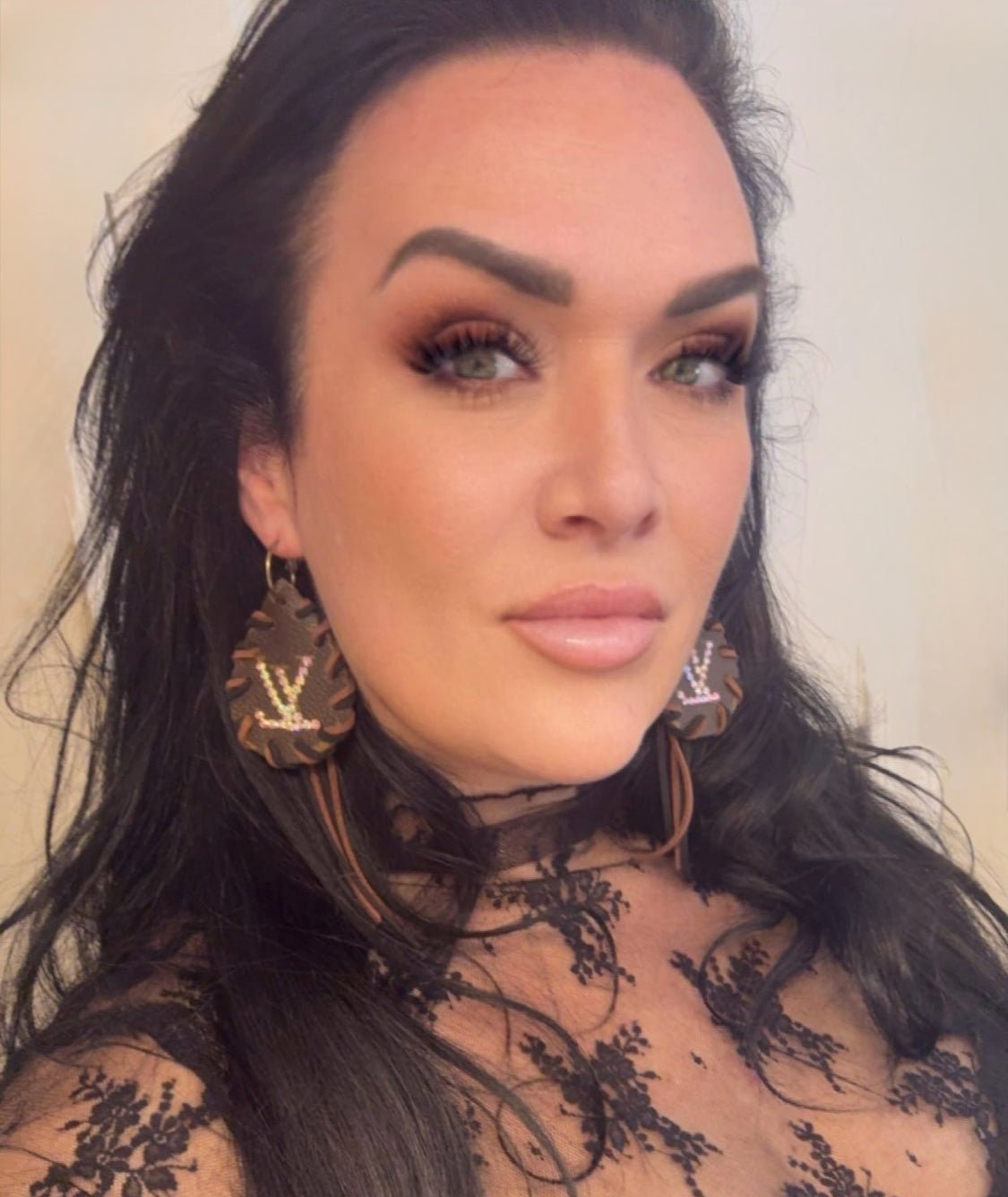 Designer Earrings: - Jagged Leather