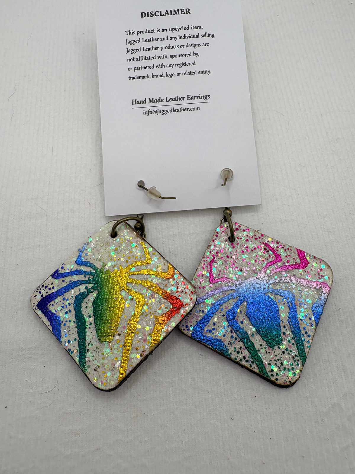 Glitter Multicolored Designer Spider Earrings
