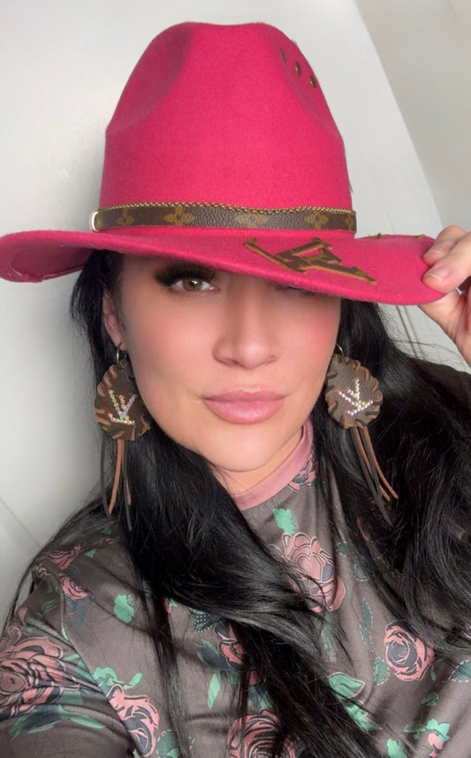 Designer Hat: Lettered Outlaw - Jagged Leather