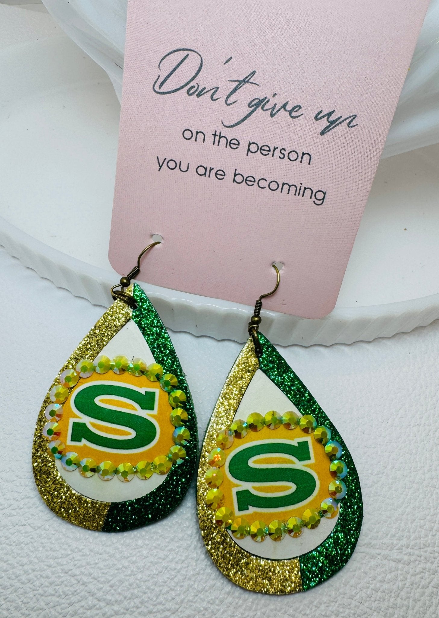 SHS Earrings Style 5 - Jagged Leather Handmade Jewelry