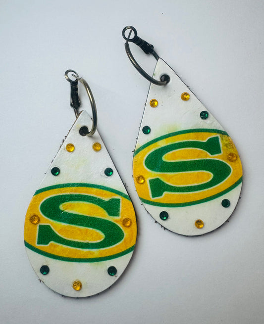 Green Requested H.S Logo with Rhinestone