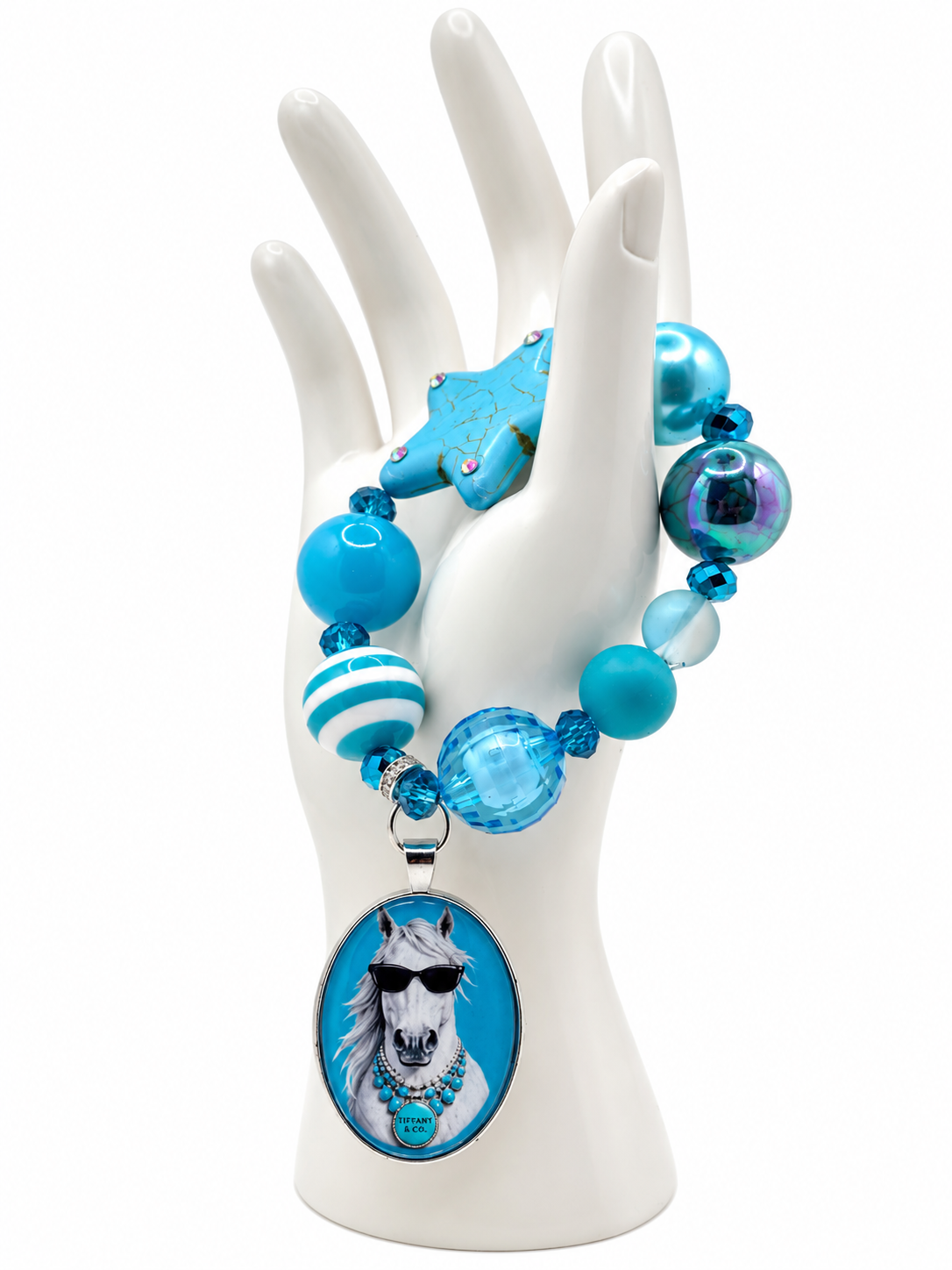 Turquoise Bougie Horse Bracelet