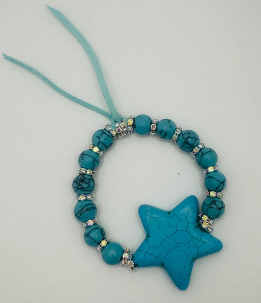 Handmade Bracelet: Americana Star - Jagged Leather