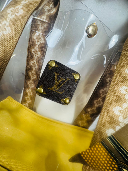 Yellow Brown Luxury Stadium Bag