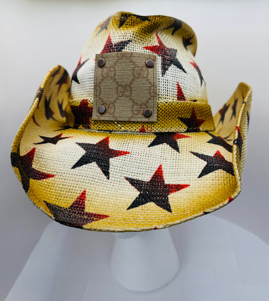 Cream Designer Cowboy Hat with Stars