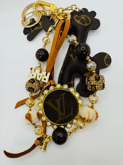 Brown Giraffe Designer Key Chain