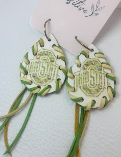 CUSTOMIZED EARRINGS - Jagged Leather Handmade Jewelry