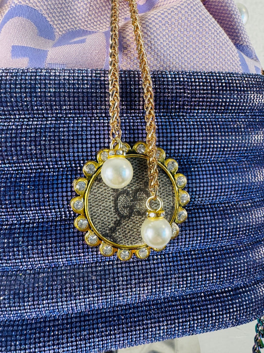 Authentic Recycled Glam Bucket with draw sting insert - Purple - Jagged Leather