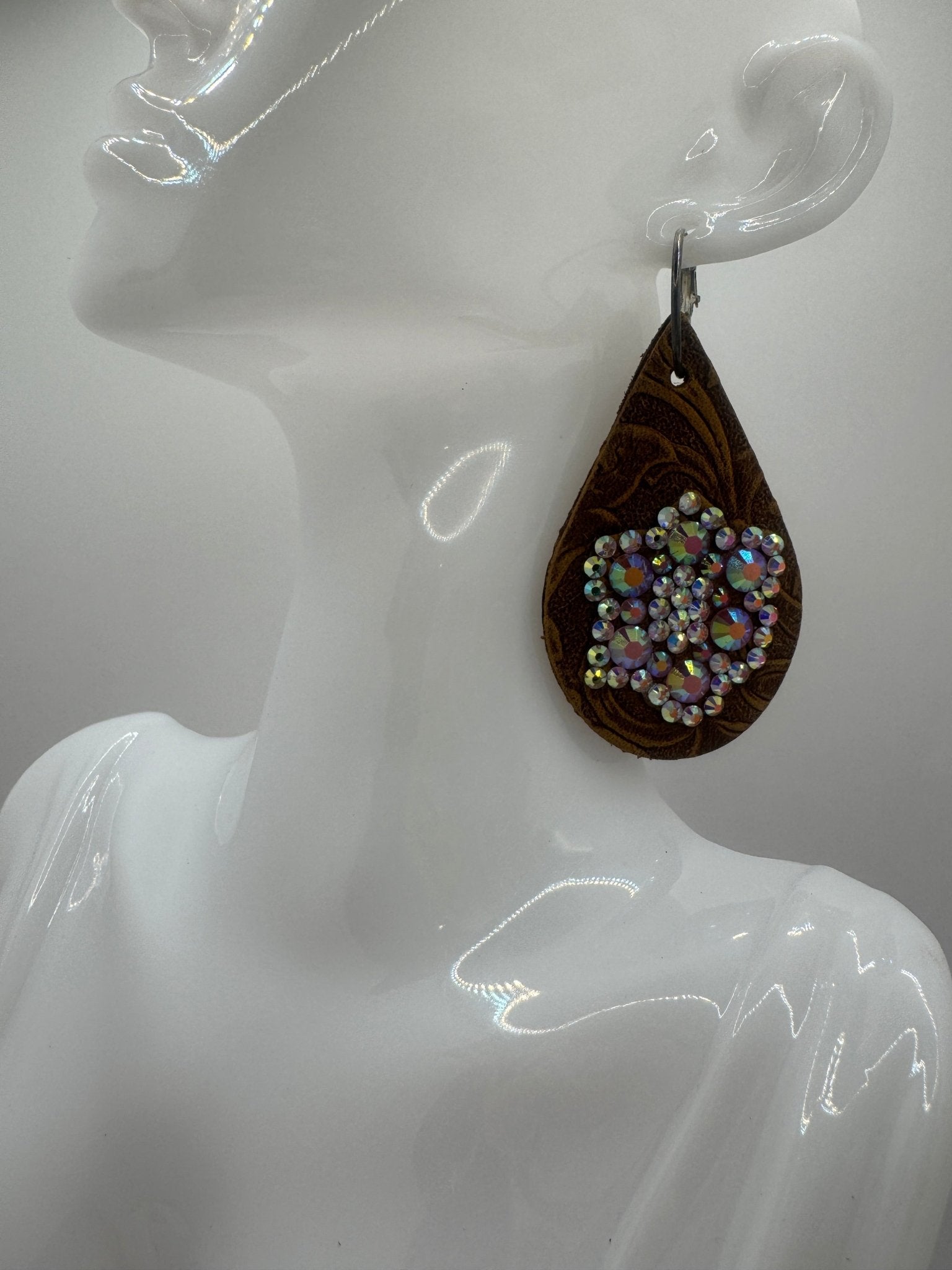 Unique Earrings: Dusty Pink - Jagged Leather