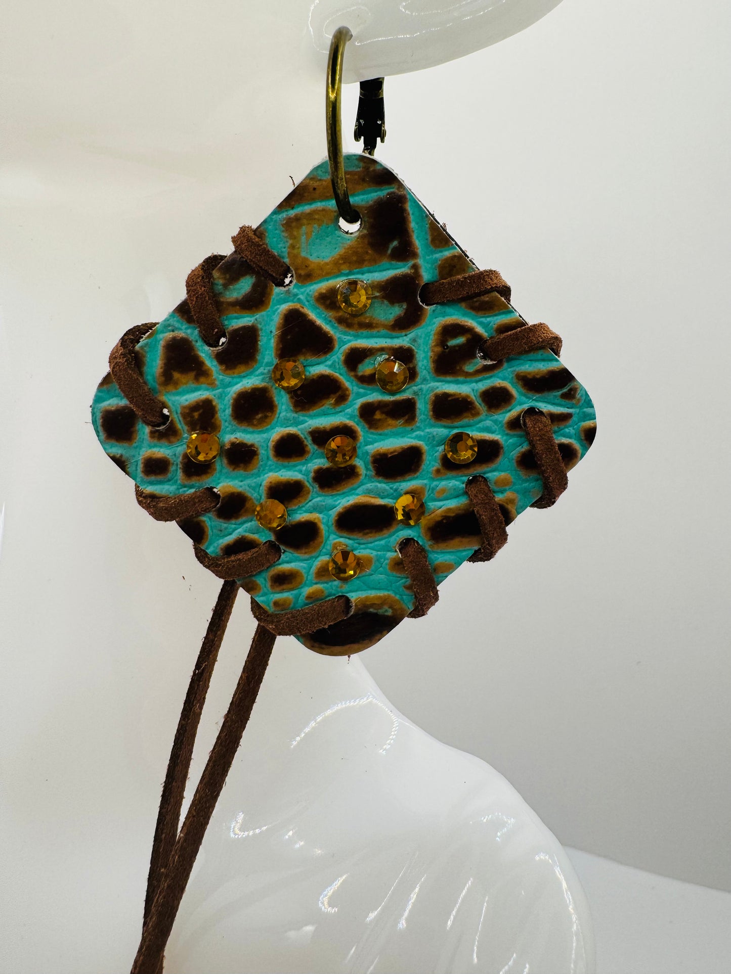 Mint Green Earrings with Tassel Earrings