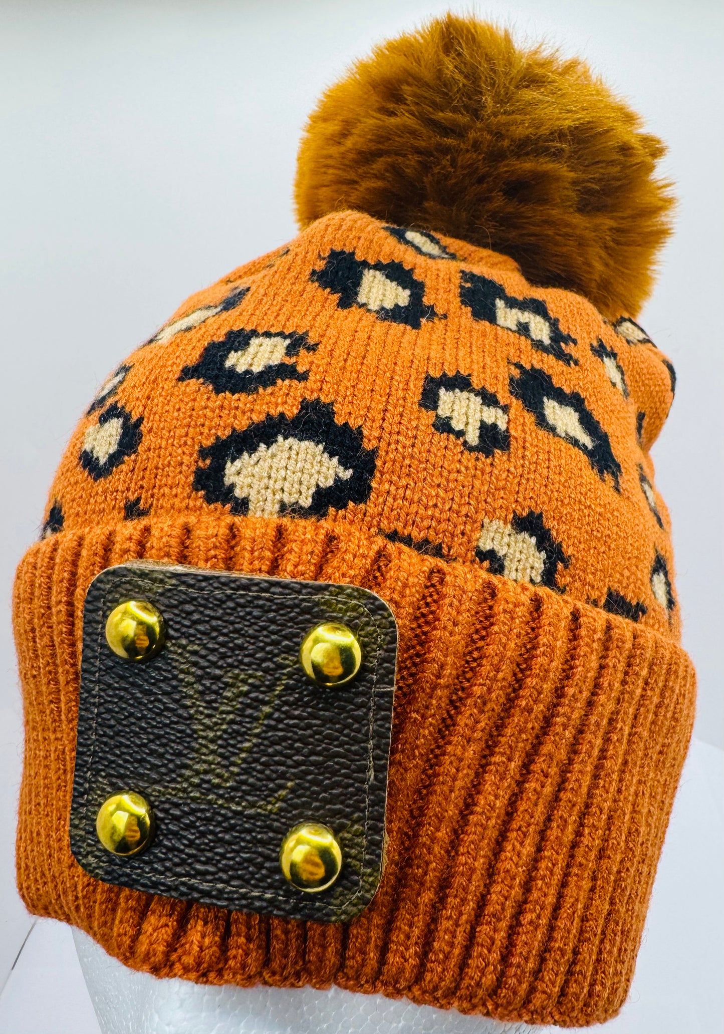 Orange leopard Designer Toboggan