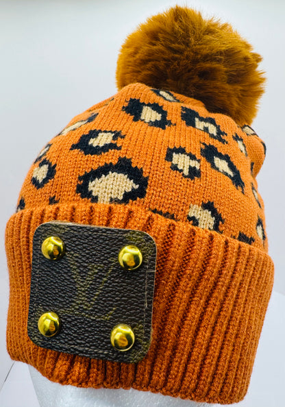 Orange leopard Designer Toboggan