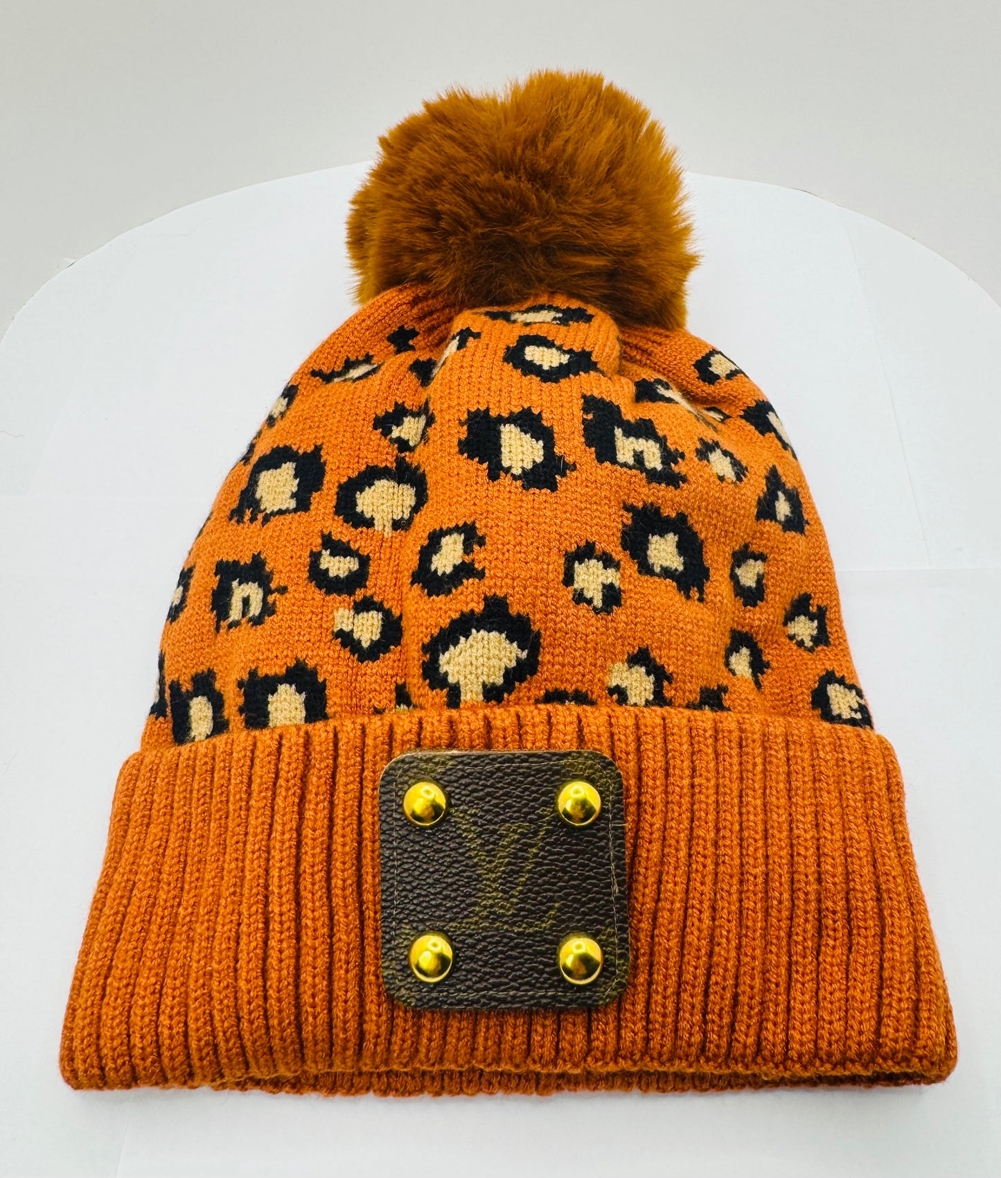 Orange leopard Designer Toboggan