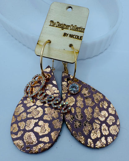 Pink Queen Leopard Earrings