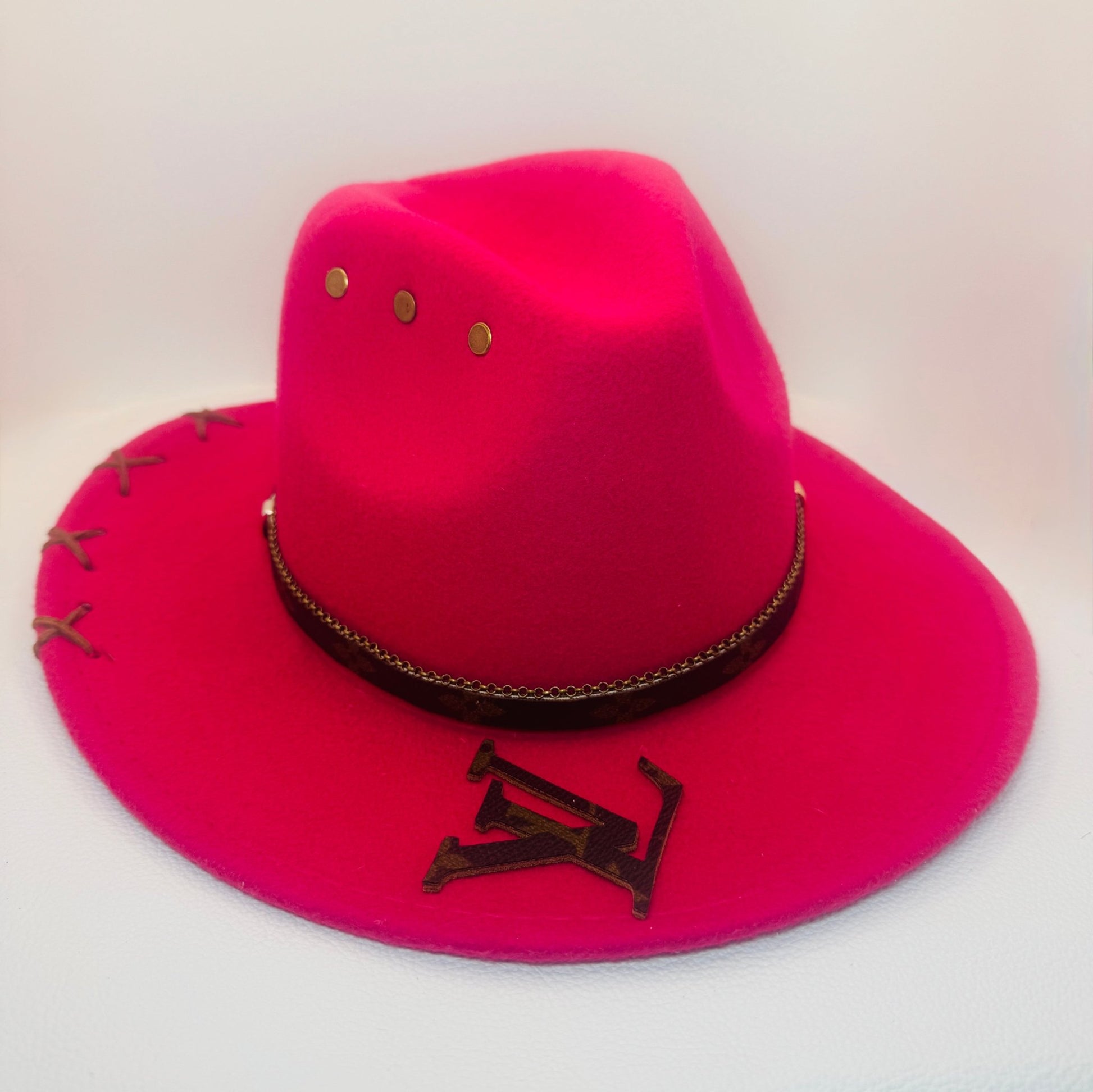 Designer Hat: Lettered Outlaw - Jagged Leather