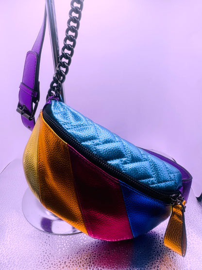 Metallic Prism Glow Bum Bag