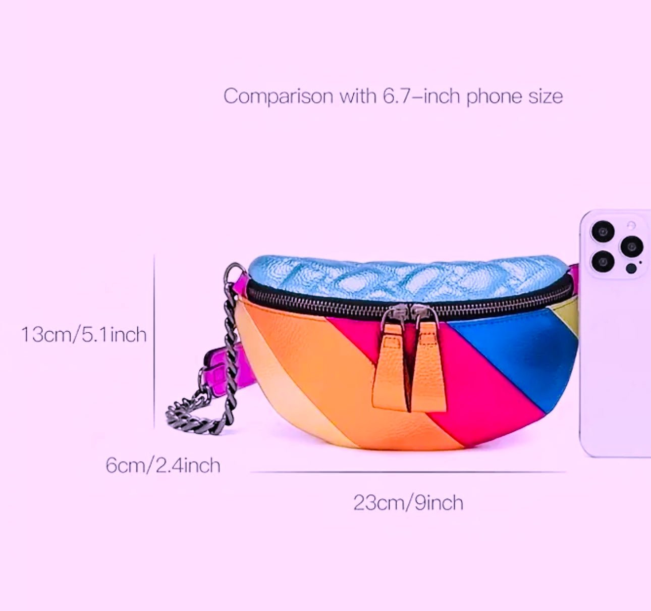 Prism Glow Bum Bag - Jagged Leather