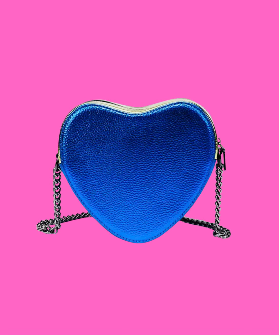 Metallic Prism Glow Heart Bag
