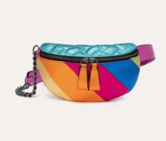 Prism Glow Bum Bag - Jagged Leather