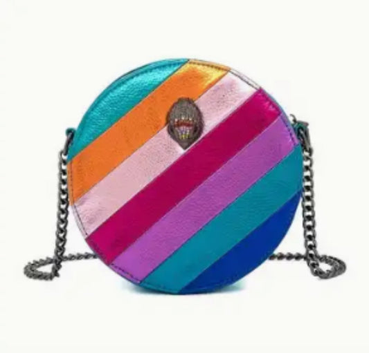 Prism Glow Round bag - Jagged Leather