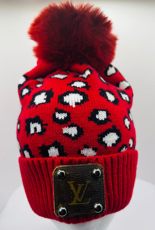 Red Leopard Designer Toboggan
