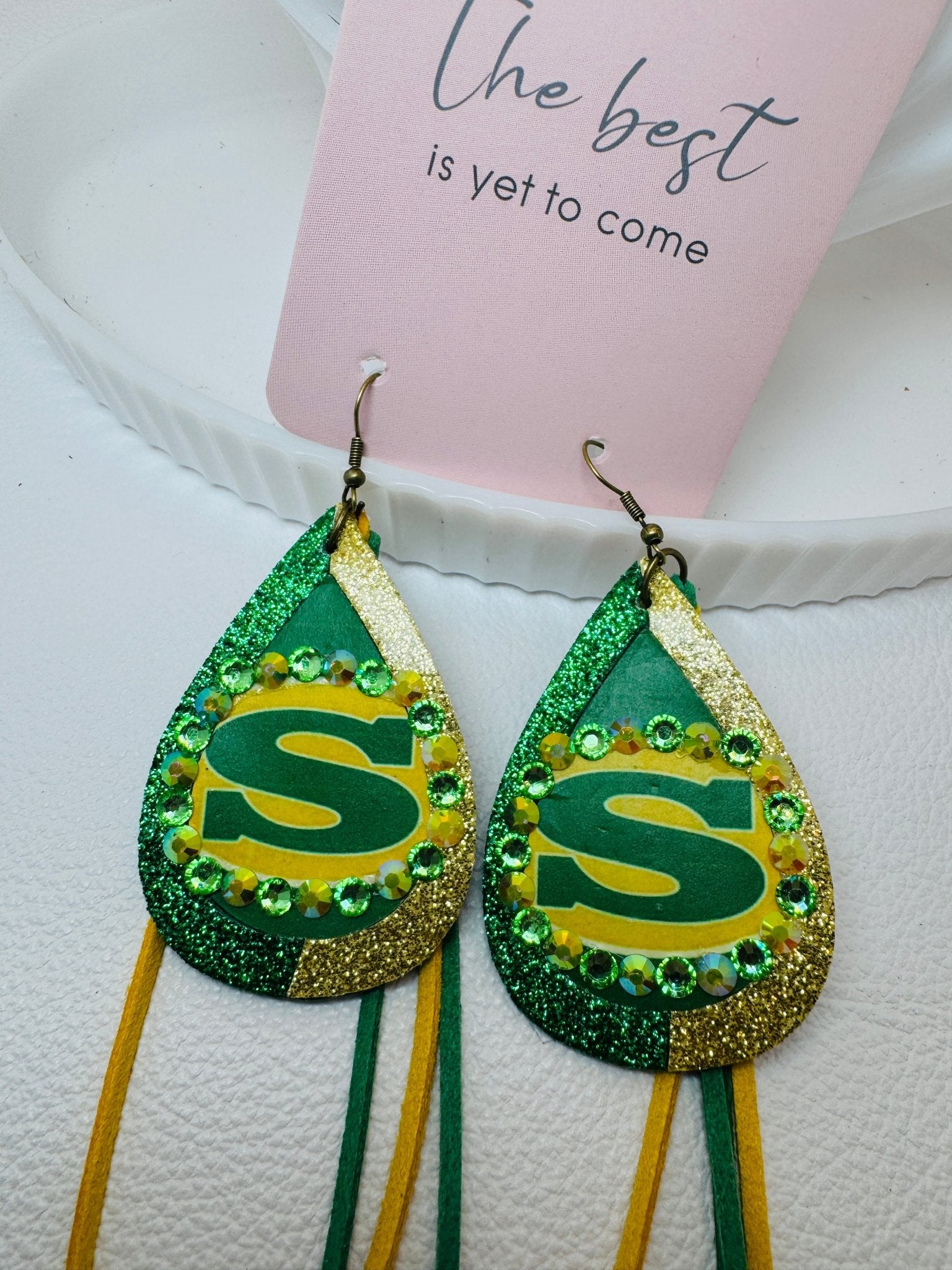 SHS Earrings Style 1 - Jagged Leather Handmade Jewelry