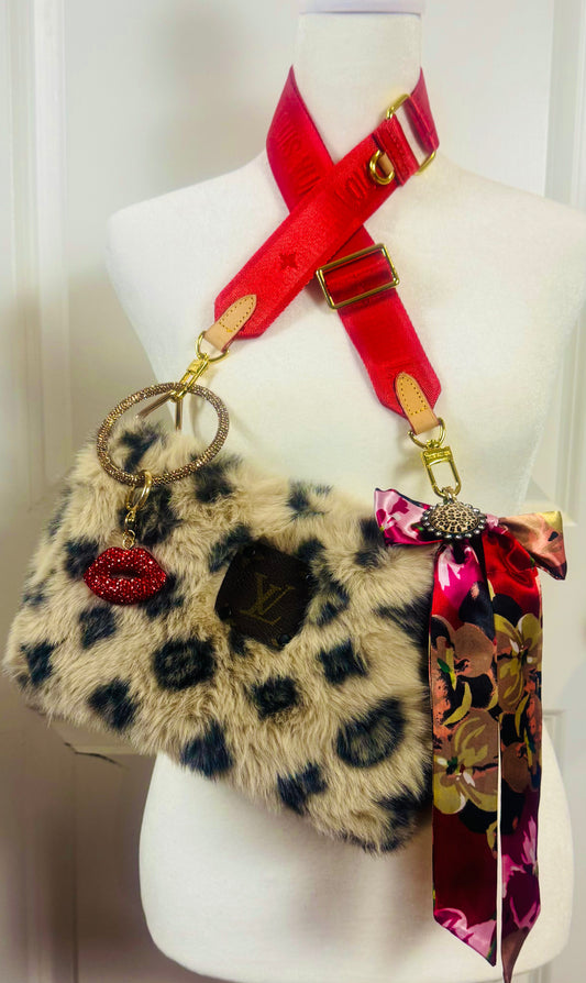 Tan Fuzz Designer Bag